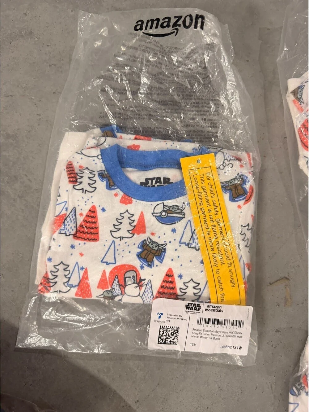 NWT Amazon Star Wars Christmas Pajamas PJs 3PC Toddler Boy Girl Unisex 18 month